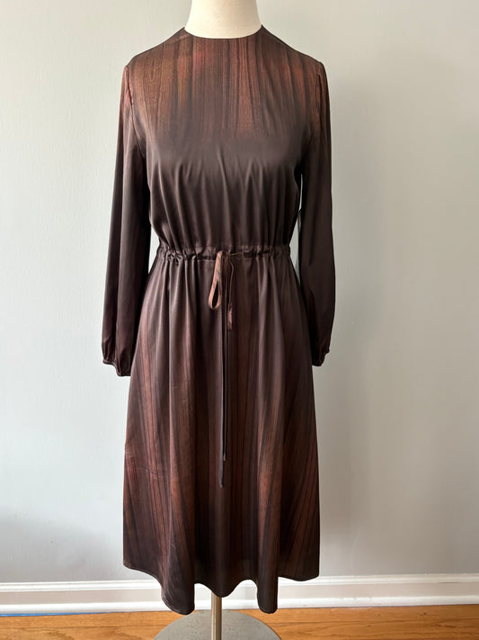 Brown Knee Length Gradient Talia dress