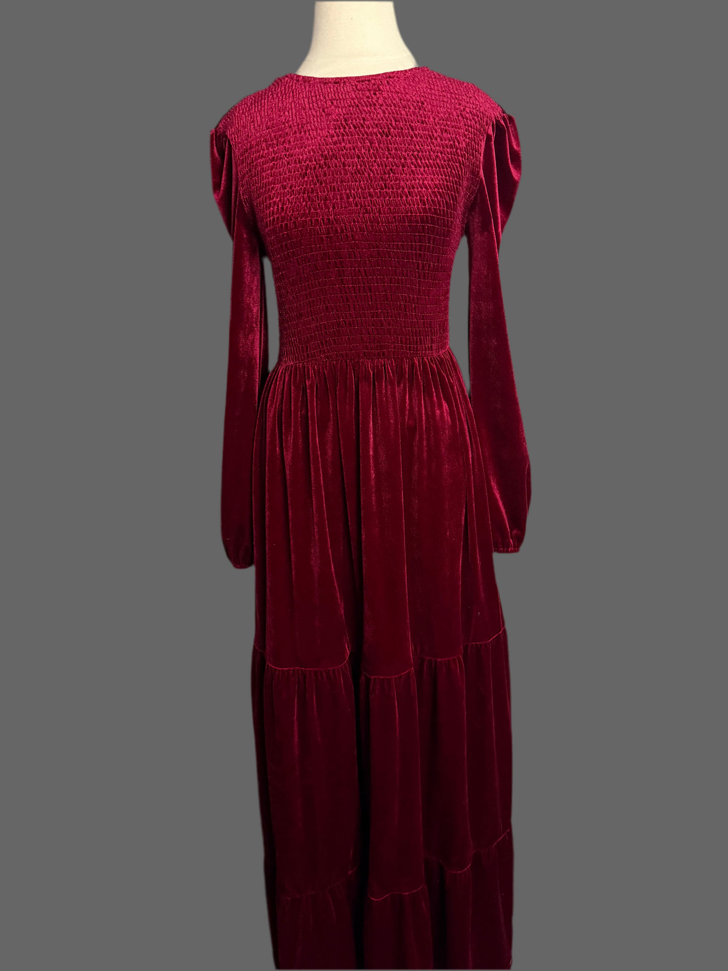 Maroon maxi dress