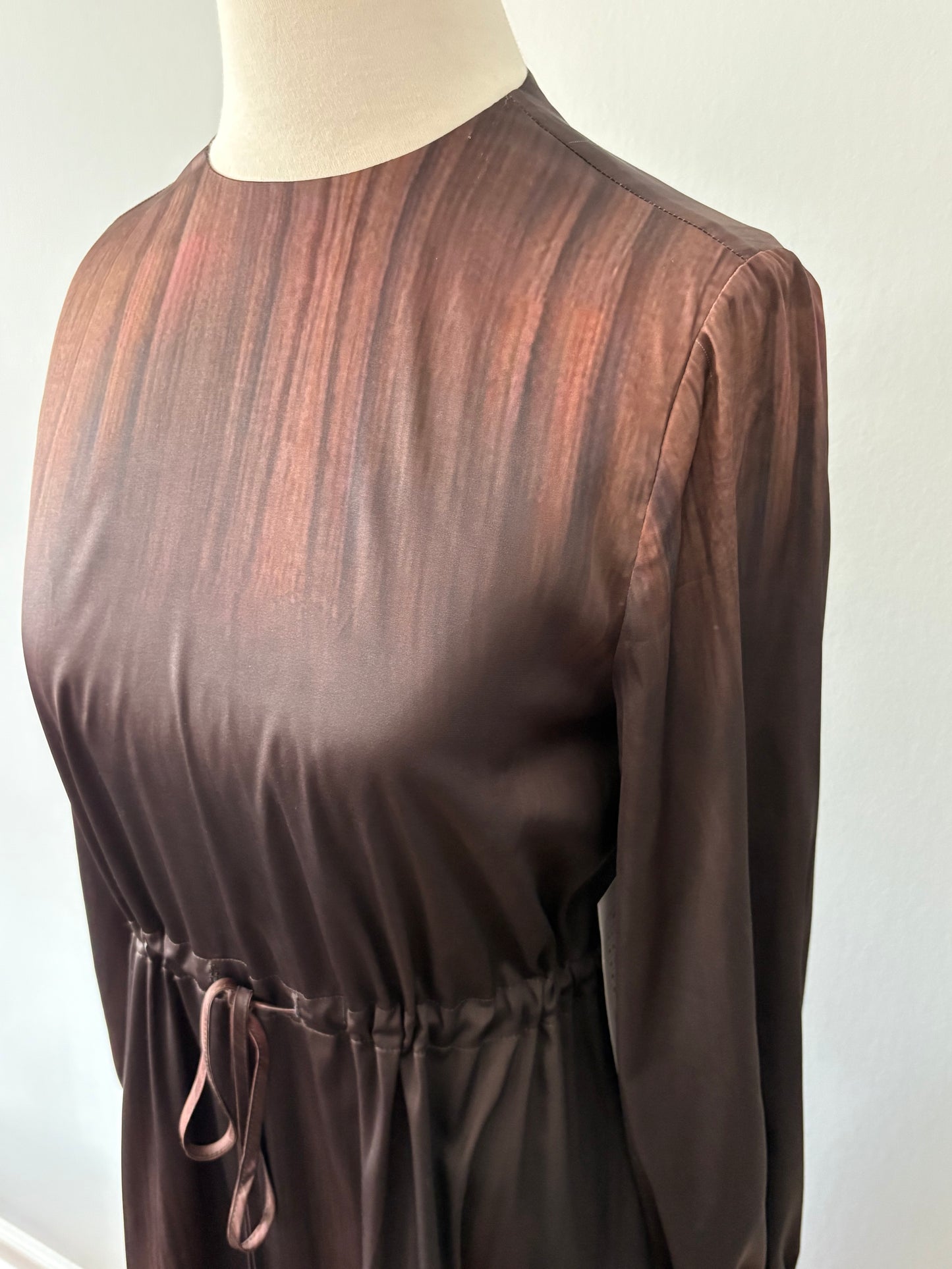 Brown Knee Length Gradient Talia dress