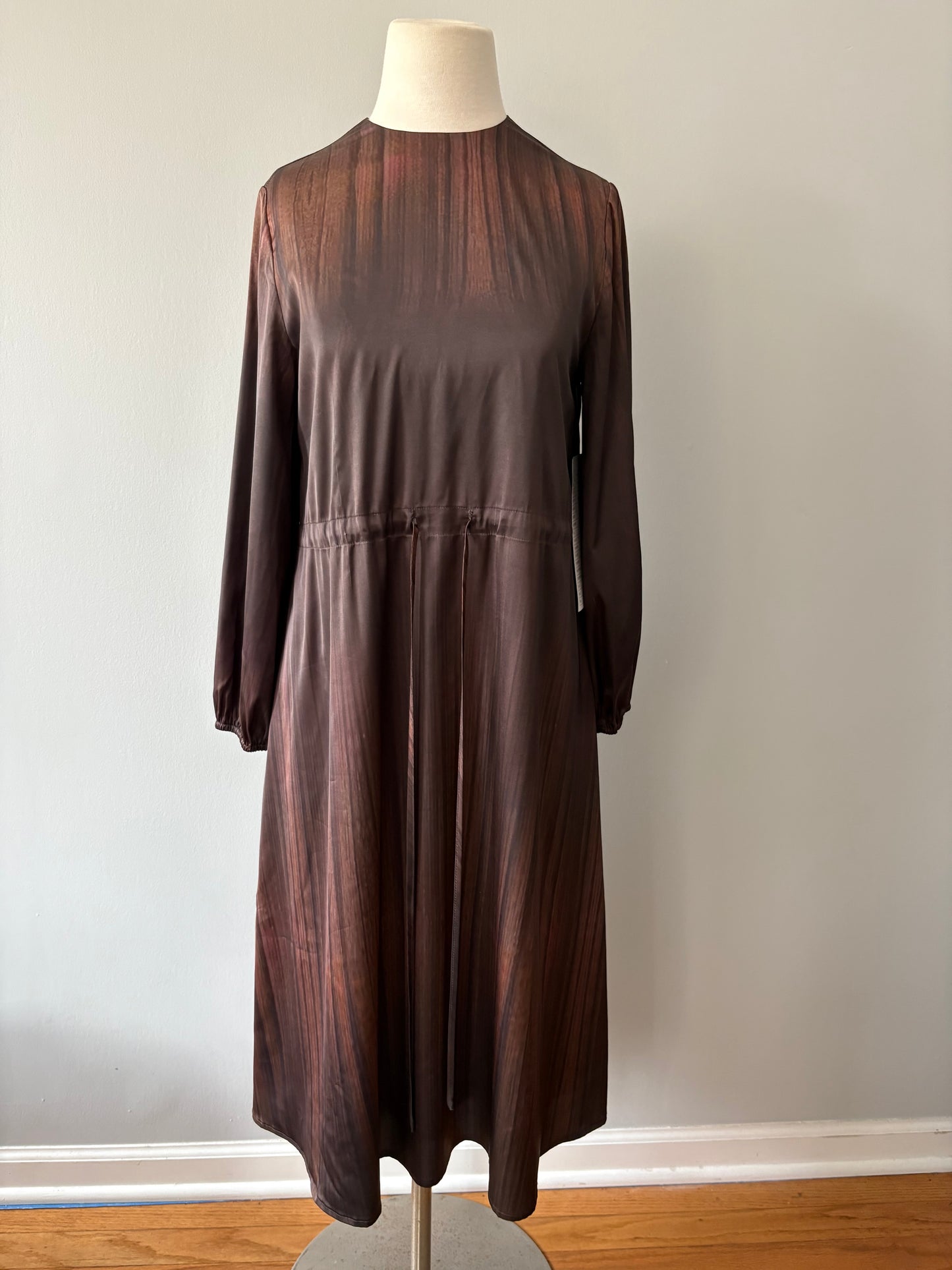 Brown Knee Length Gradient Talia dress