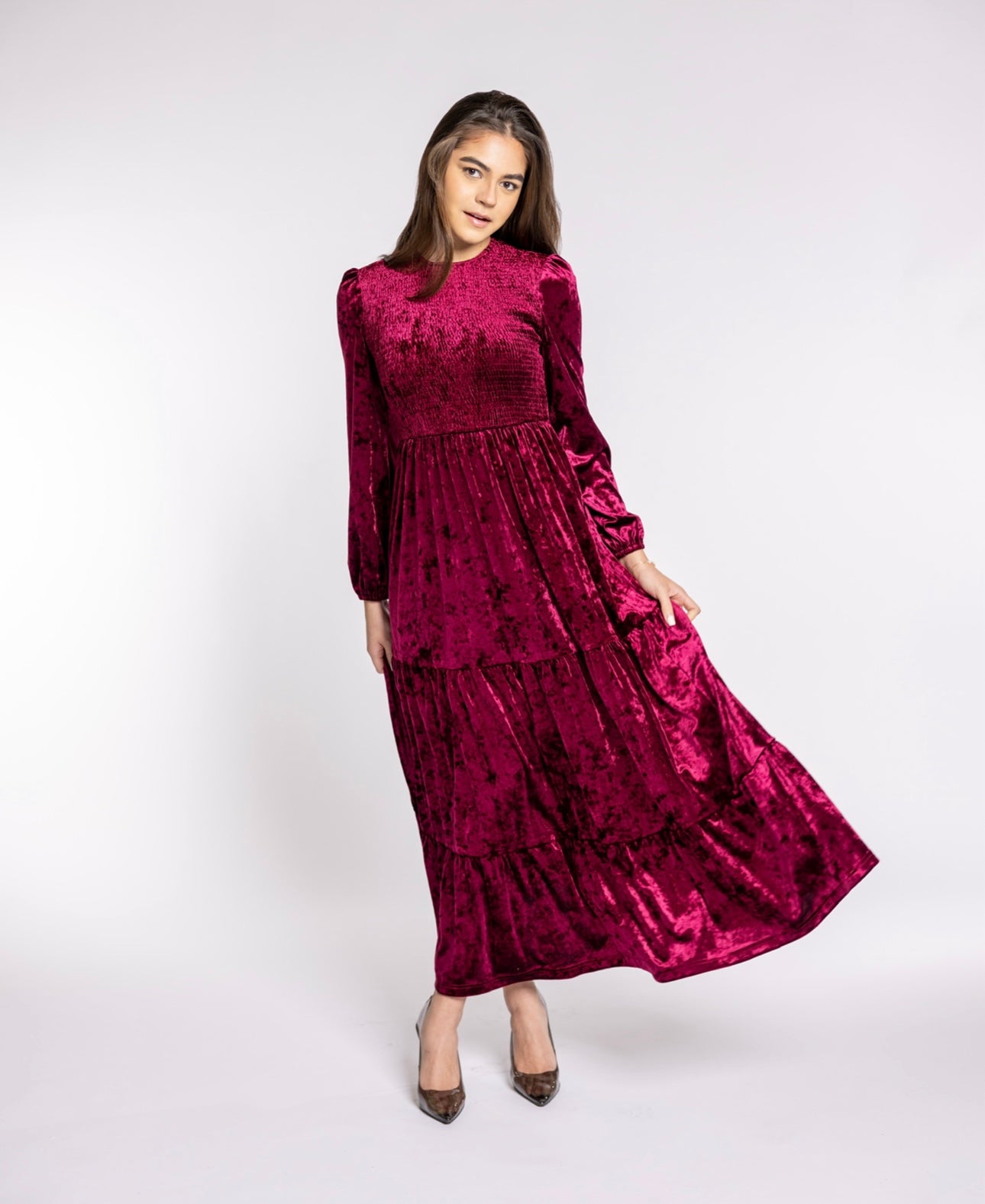 Velvet Maxi Dress - Stitching Error