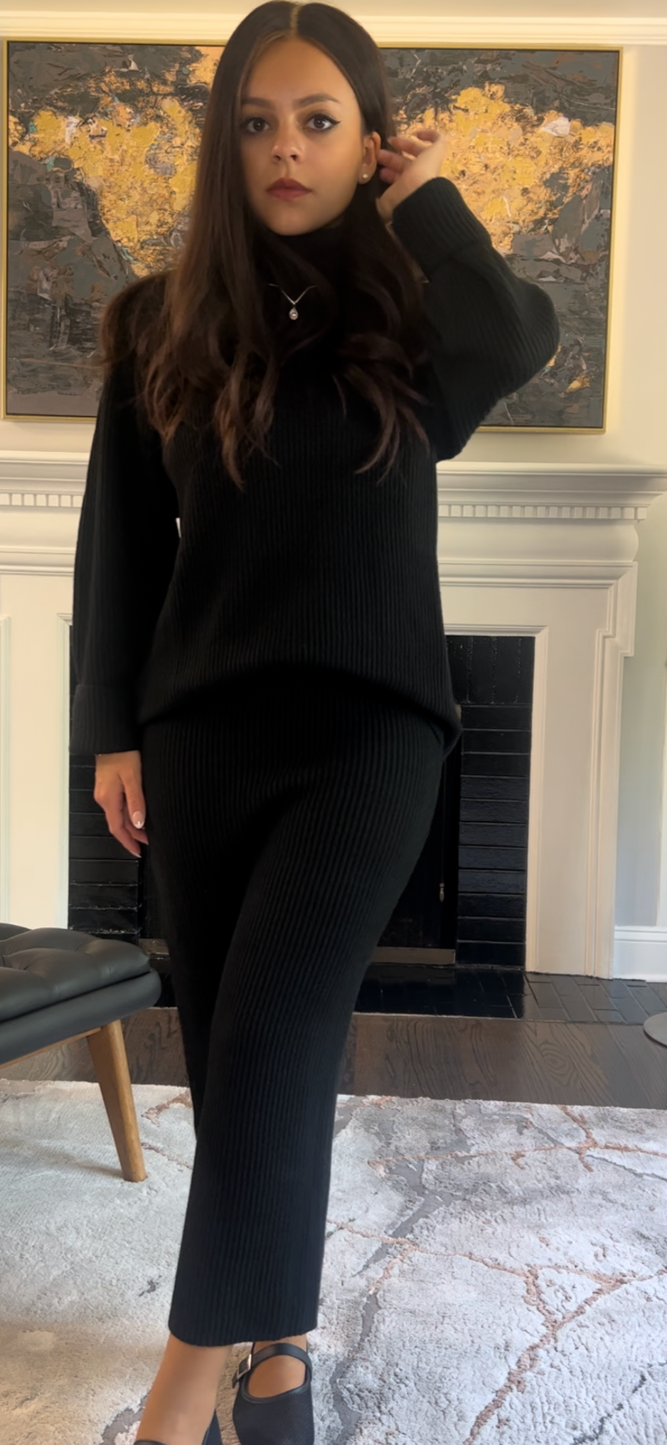 Black Sarah Sweater Set