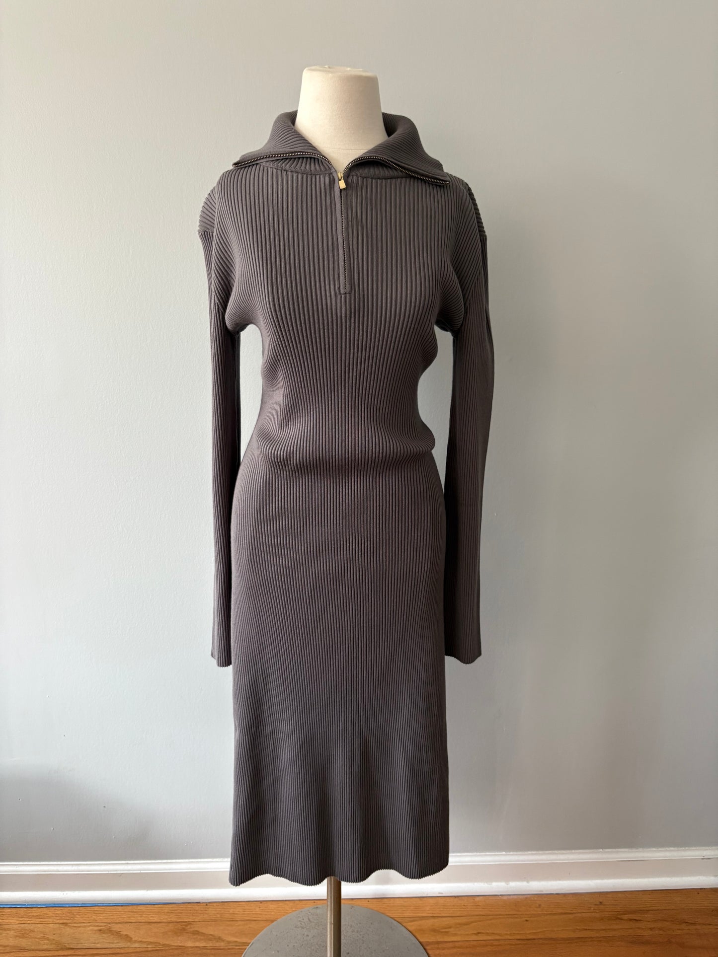 Grey Zipper Dress
