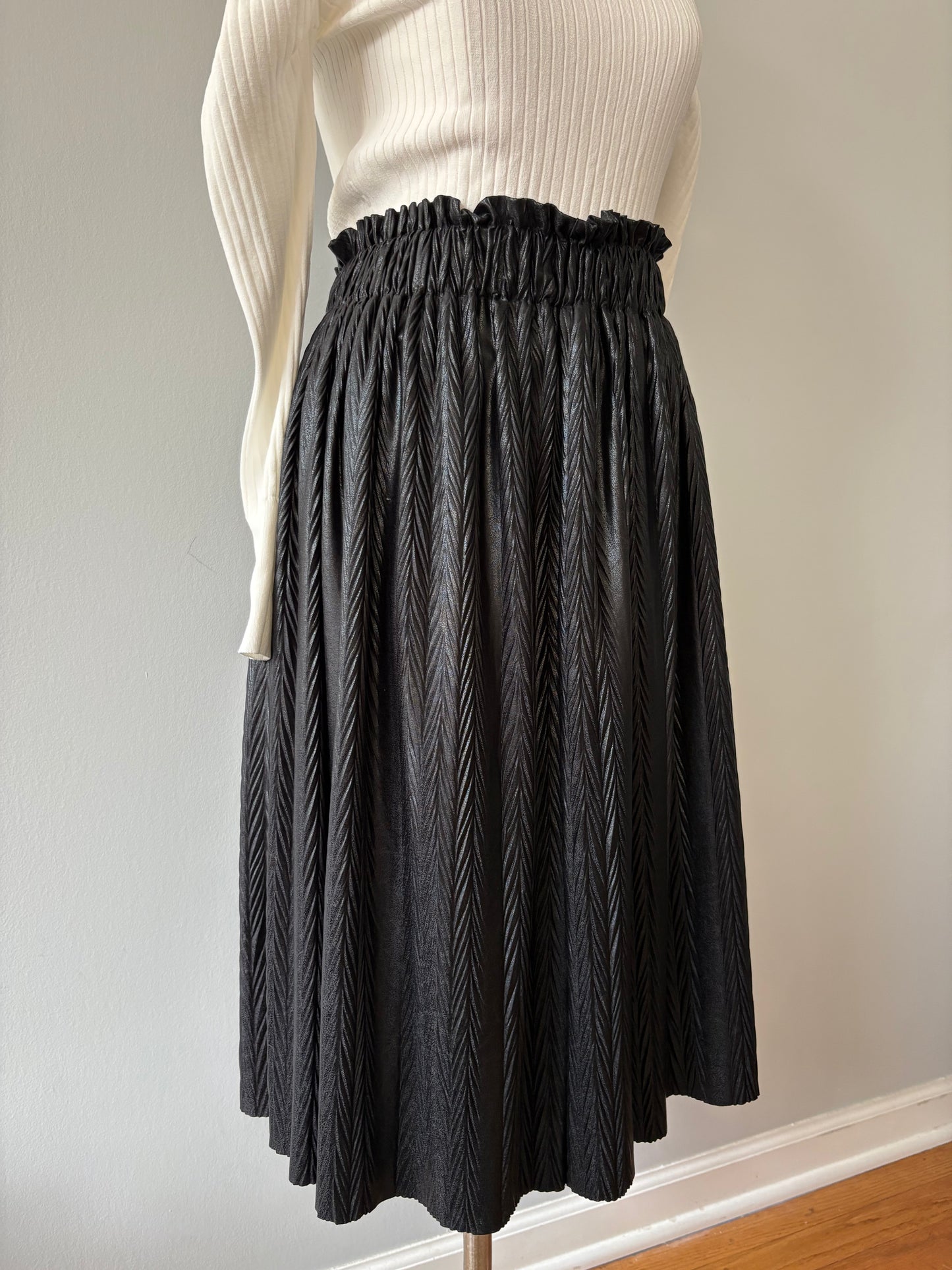 Black statement skirt