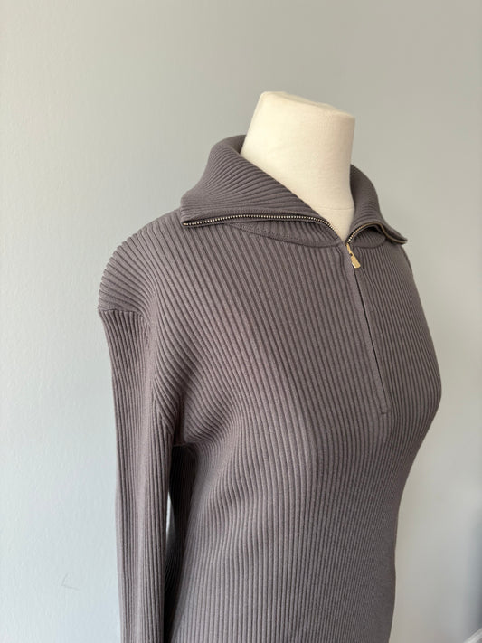 Grey Zipper Dress
